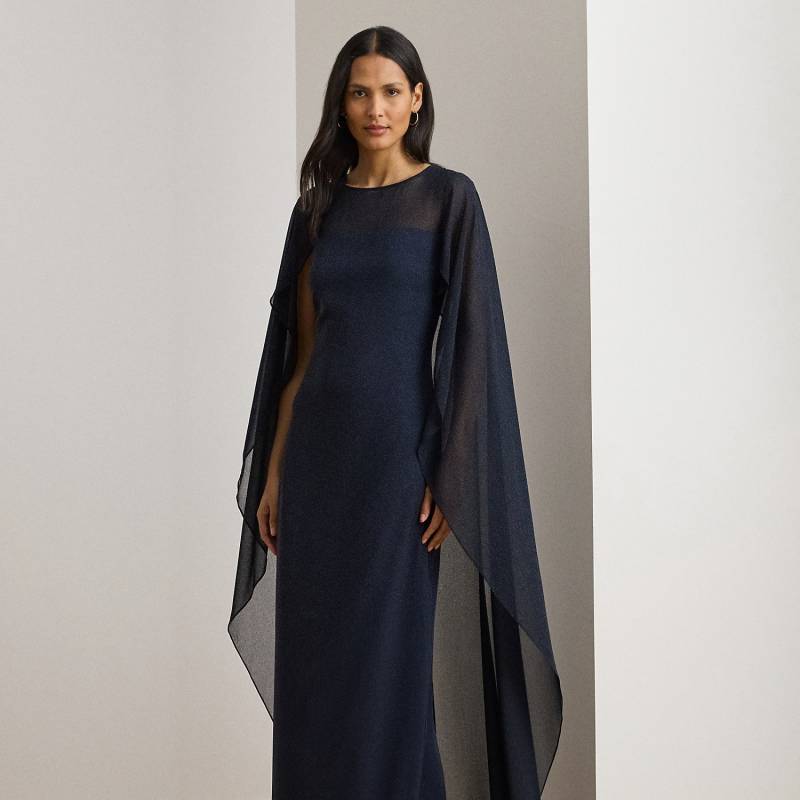 Kurzgrößen - Georgette-Abendkleid mit Cape von Lauren Petite