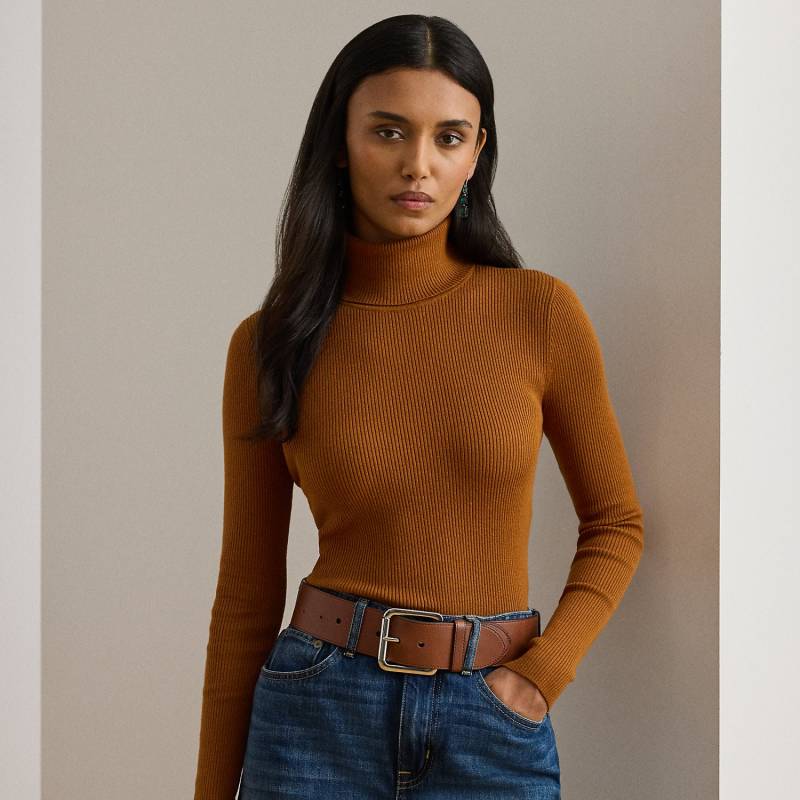 Kurzgrößen - Gerippter Rollkragenpullover von Lauren Petite