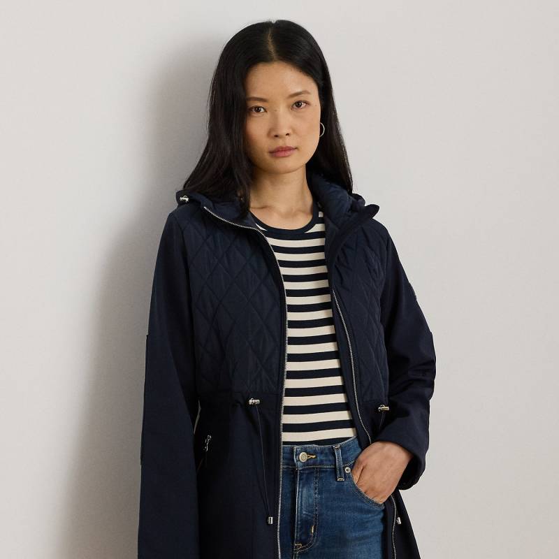 Kurzgrößen - Kapuzen-Steppjacke mit Schornsteinkragen von Lauren Petite