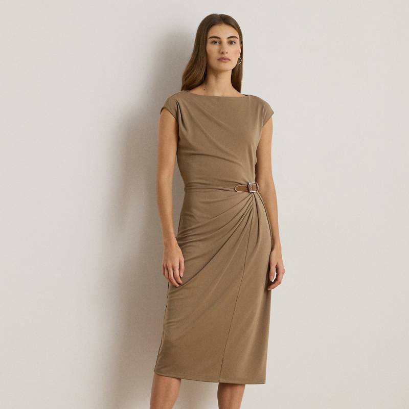 Kurzgrößen - Kleid mit U-Boot-Ausschnitt und Schnalle von Lauren Petite