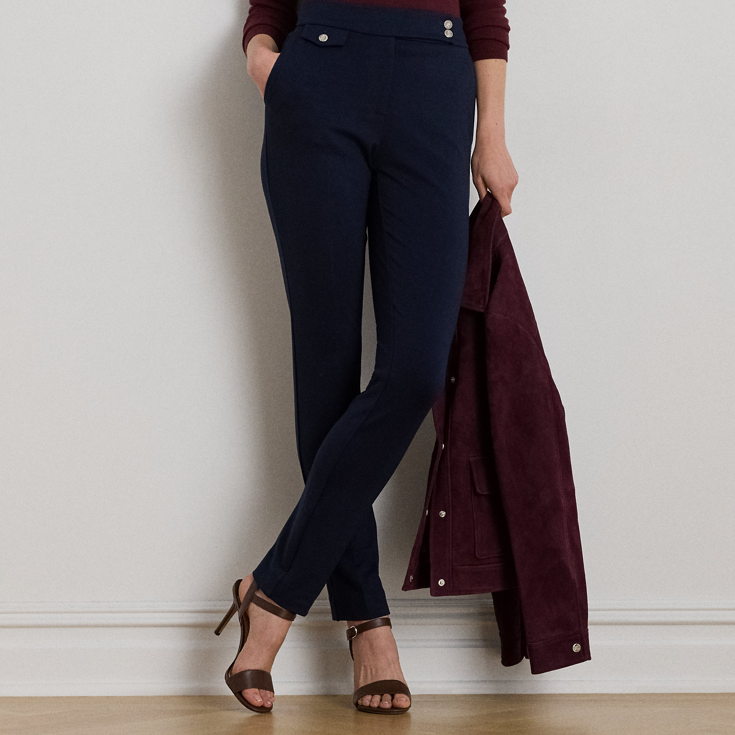 Kurzgrößen - Knöchellange Hose aus Ponté von Lauren Petite