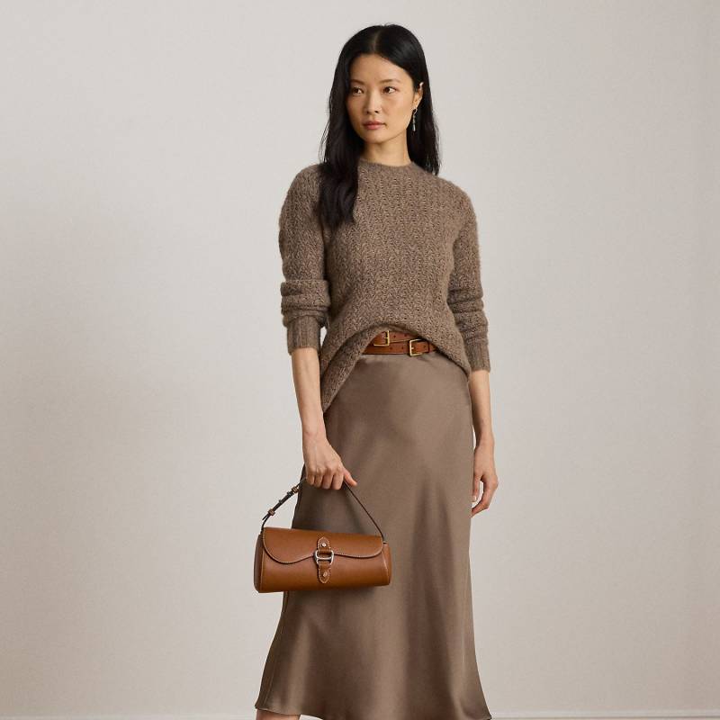 Kurzgrößen - Midirock aus Satin-Charmeuse von Lauren Petite