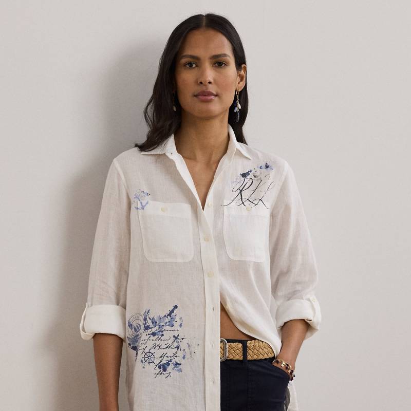 Kurzgrößen - Relaxed-Fit Hemd mit Druck von Lauren Petite