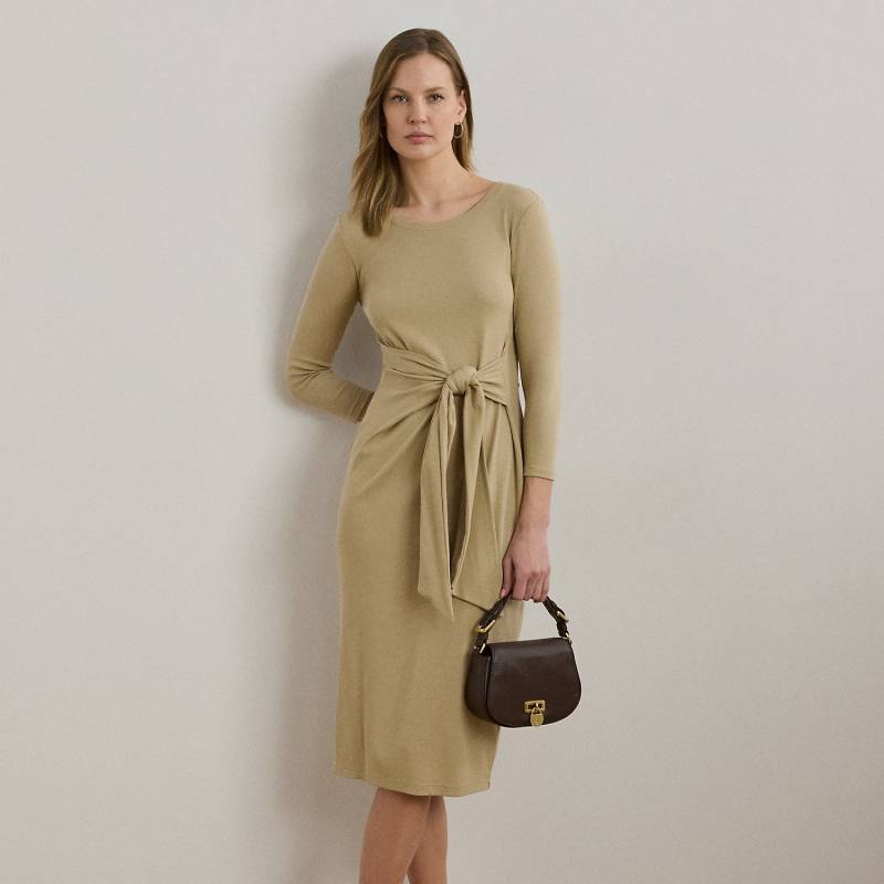 Kurzgrößen - Rundhalskleid mit Bindedetail vorne von Lauren Petite