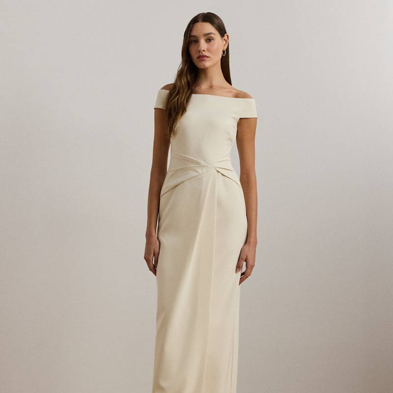 Kurzgrößen - Schulterfreies Crêpe-Abendkleid von Lauren Petite