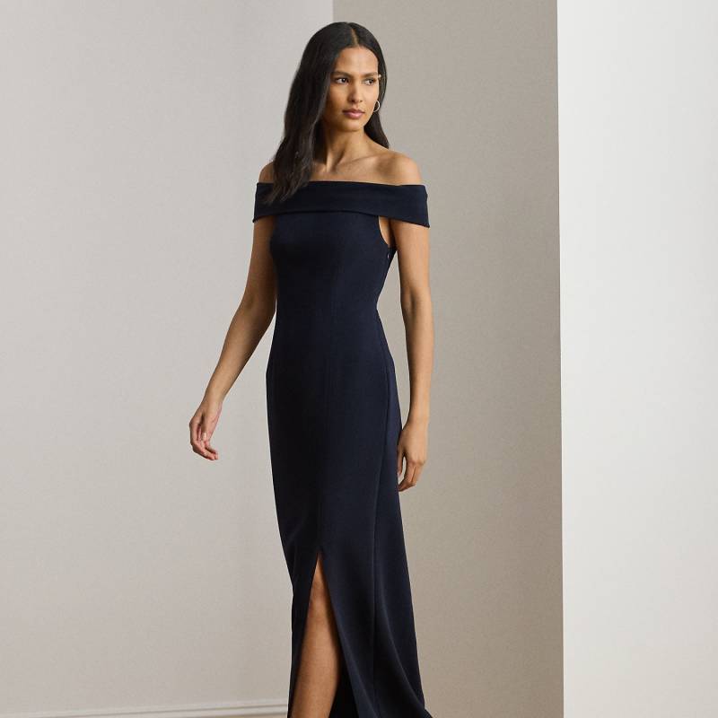 Kurzgrößen - Schulterfreies Crêpe-Abendkleid von Lauren Petite