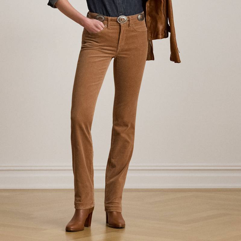 Kurzgrößen - Stretch-Kordhose mit mittlerer Leibhöhe von Lauren Petite