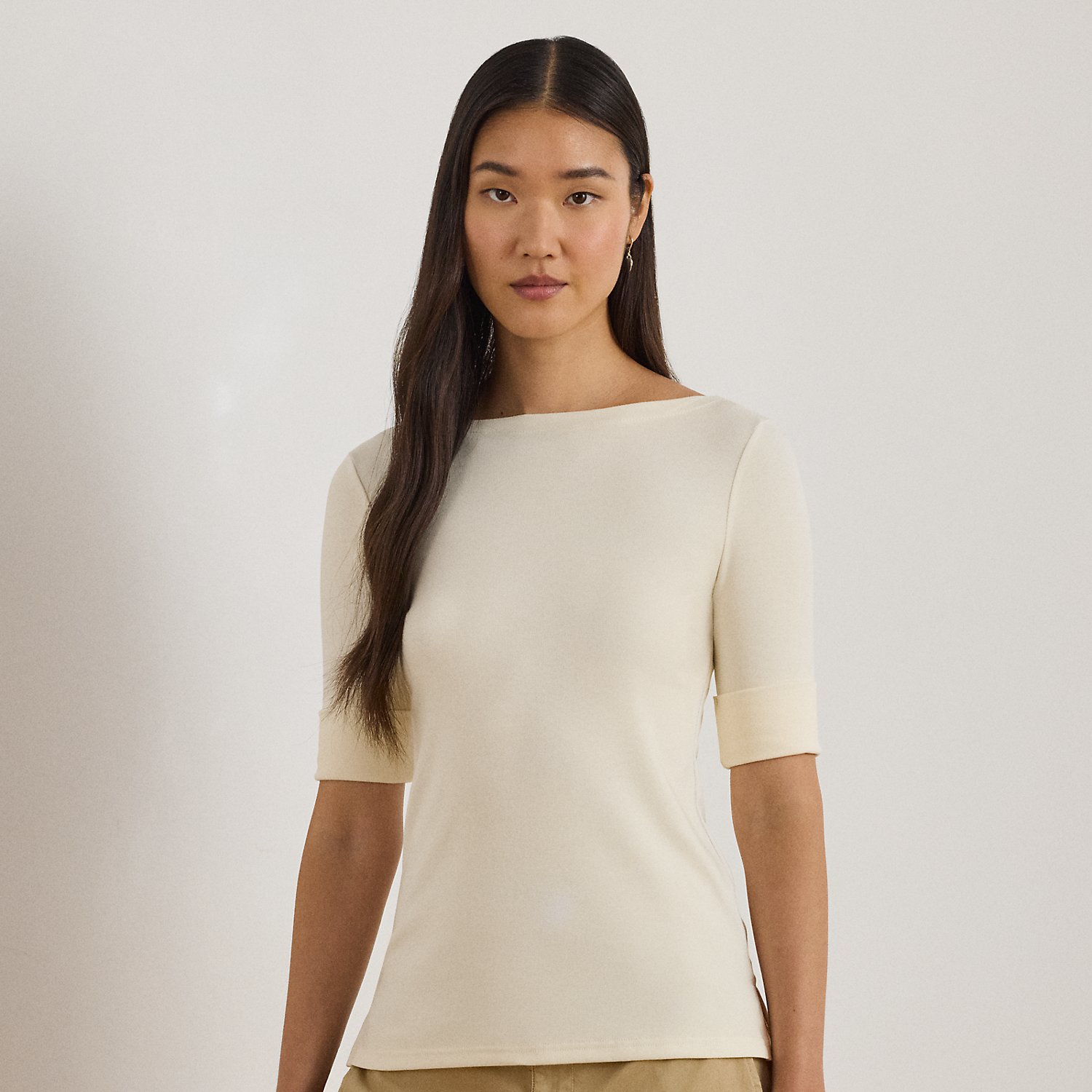 Kurzgrößen - T-Shirt mit U-Boot-Ausschnitt Kurzgrößen - T-Shirt mit U-Boot-Ausschnitt von Lauren Petite