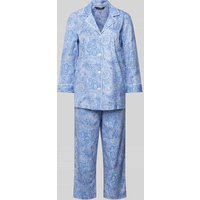 Lauren Ralph Lauren Pyjama mit Streifenmuster in Blau, Größe L Lauren Ralph Lauren Pyjama mit Streifenmuster in Blau, Größe L von Lauren Ralph Lauren