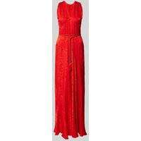 Lauren Ralph Lauren Abendkleid mit V-Ausschnitt Modell 'VAFARRA' in Orange, Größe 44 von Lauren Ralph Lauren