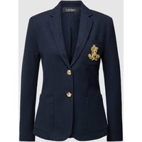 Lauren Ralph Lauren Blazer mit Label-Detail Modell 'ANFISA' in Marine, Größe L von Lauren Ralph Lauren