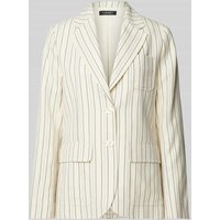 Lauren Ralph Lauren Blazer mit Streifenmuster und Pattentaschen in Offwhite, Größe 34 von Lauren Ralph Lauren