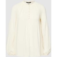 Lauren Ralph Lauren Bluse mit Plisseefalten Modell 'VERSILLA' in Offwhite, Größe L von Lauren Ralph Lauren