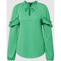 Lauren Ralph Lauren Blusenshirt mit Schlüsselloch-Ausschnitt in Gruen, Größe XL von Lauren Ralph Lauren