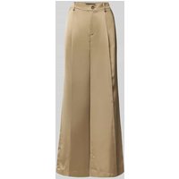 Lauren Ralph Lauren Cocktailhose mit gelegten Falten Modell 'Kirahn' in Mittelbraun, Größe 42 von Lauren Ralph Lauren
