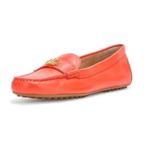 Lauren Ralph Lauren Damen Barnsbury Nappa Leather Driver Fahrer-Slipper, Orange Lily, 39 EU Lauren Ralph Lauren Damen Barnsbury Nappa Leather Driver Fahrer-Slipper, Orange Lily, 39 EU von Lauren Ralph Lauren