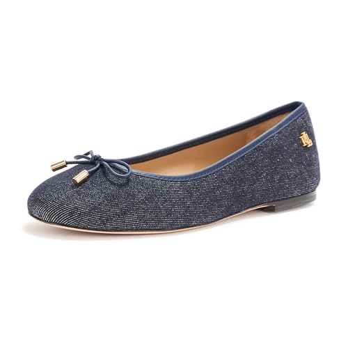 Lauren Ralph Lauren Damen Jayna Flat Ballerinas, Dunkles Denim, 35 EU von Lauren Ralph Lauren