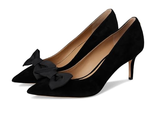 Lauren Ralph Lauren Damen Lanette Bow-Trim Suede Pumps, Schwarz/Schwarz, 42 EU von Lauren Ralph Lauren