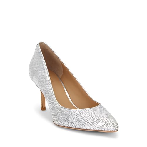 Lauren Ralph Lauren Damen Lanette Metallic Lizard-Embossed Pump Pumps, Poliertes Silber, 40 EU von Lauren Ralph Lauren