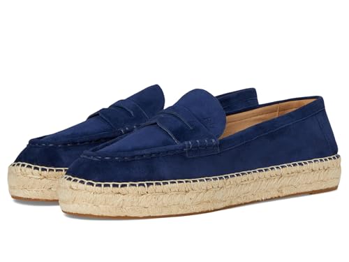 Lauren Ralph Lauren Damen Luize Suede Loafer Espadrille Slipper, Raffiniertes Marineblau, 35 EU von Lauren Ralph Lauren