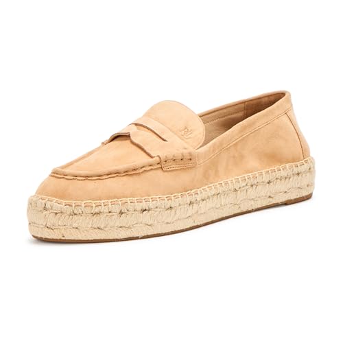 Lauren Ralph Lauren Damen Luize Suede Loafer Espadrille Slipper, braun, 35 EU von Lauren Ralph Lauren