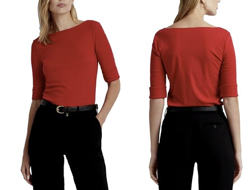 Lauren Ralph Lauren Damen Shirt Halbarm rot (74) S von Lauren Ralph Lauren