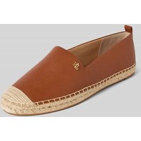 Lauren Ralph Lauren Espadrilles aus Leder Modell 'CAMERYN' in Camel, Größe 40 von Lauren Ralph Lauren