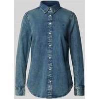 Lauren Ralph Lauren Hemdbluse in Denim-Optik in Jeansblau, Größe L von Lauren Ralph Lauren