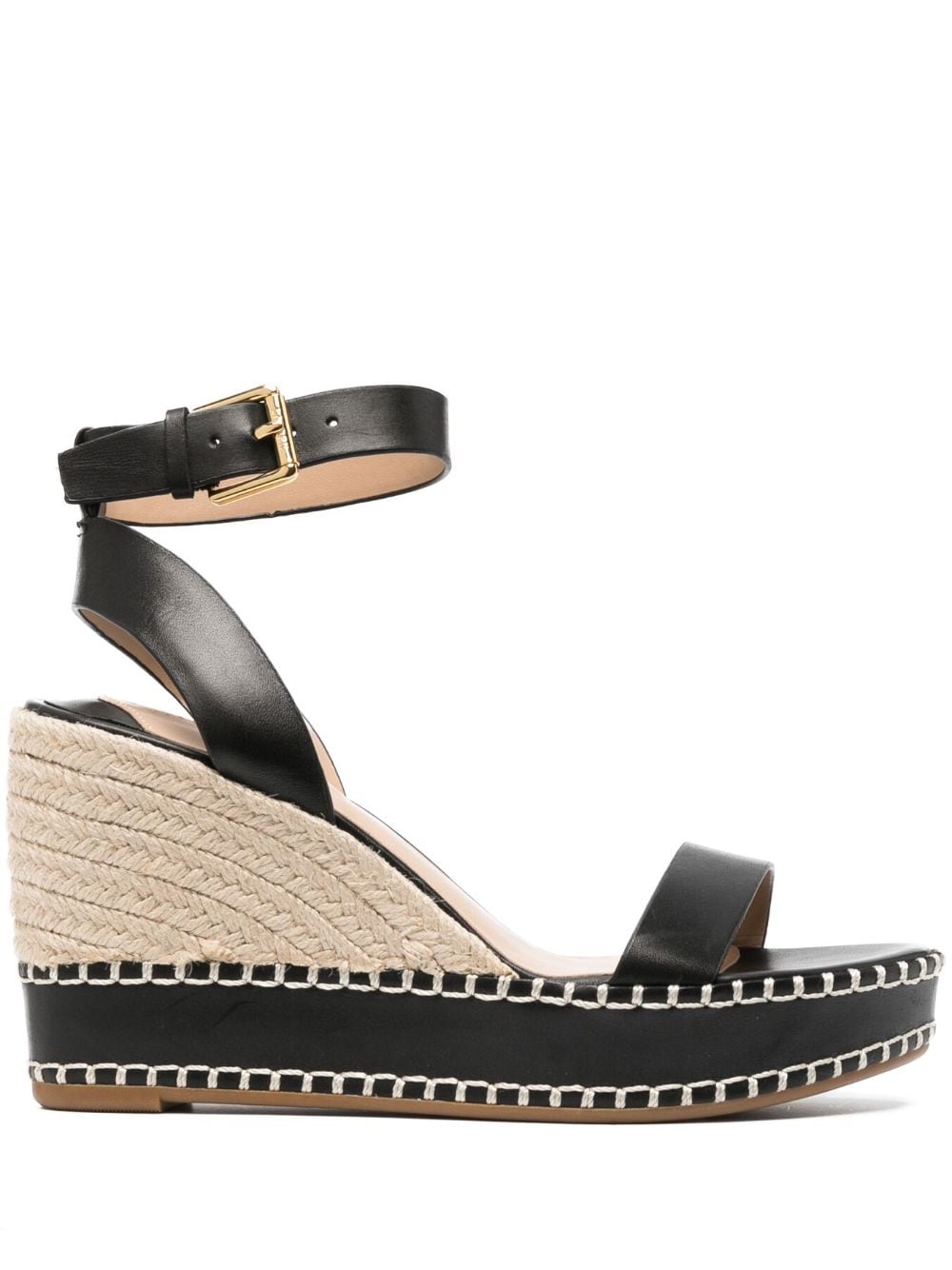 Lauren Ralph Lauren Hilarie Wedge-Espadrilles 100mm - Schwarz von Lauren Ralph Lauren