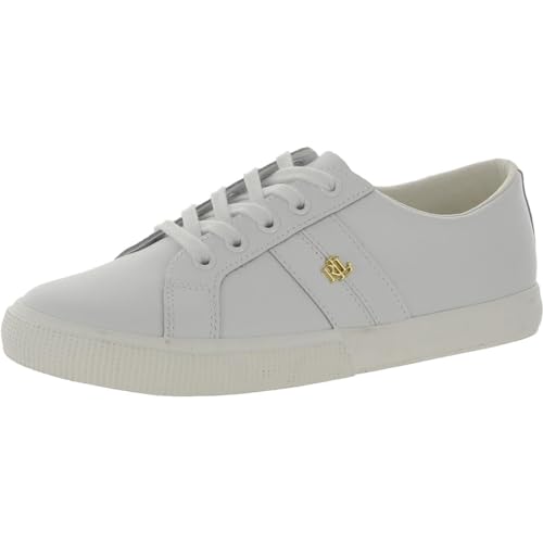 LAUREN Ralph Lauren Janson II Action Leather Sneaker, Rl White, 38 EU von LAUREN Ralph Lauren