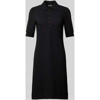 Lauren Ralph Lauren Knielanges Polokleid in unifarbenem Design in Black, Größe L von Lauren Ralph Lauren