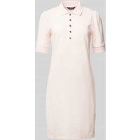 Lauren Ralph Lauren Knielanges Polokleid in unifarbenem Design in Pink, Größe L von Lauren Ralph Lauren