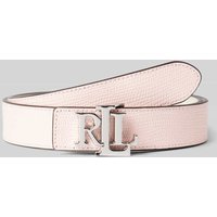 Lauren Ralph Lauren Ledergürtel mit Label-Applikation in Rose, Größe 95 von Lauren Ralph Lauren