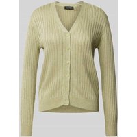 Lauren Ralph Lauren Leinencardigan mit V-Ausschnitt Modell 'DENZEL' in Apfel, Größe L Lauren Ralph Lauren Leinencardigan mit V-Ausschnitt Modell 'DENZEL' in Apfel, Größe L von Lauren Ralph Lauren