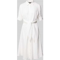 Lauren Ralph Lauren Leinenkleid in Midilänge Modell 'WAKANA' in Weiss, Größe 44 von Lauren Ralph Lauren