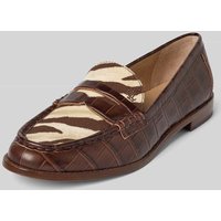 Lauren Ralph Lauren Loafer mit Strukturmuster Modell 'Wynnie' in Offwhite, Größe 38 von Lauren Ralph Lauren