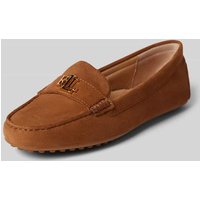 Lauren Ralph Lauren Loafers mit Logo-Applikation Modell 'BARNSBURY' in Camel, Größe 36 von Lauren Ralph Lauren