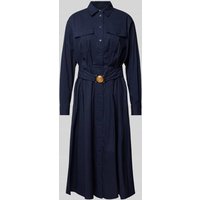 Lauren Ralph Lauren Midikleid mit Knopfleiste Modell 'GISTAL' in Dunkelblau, Größe 46 Lauren Ralph Lauren Midikleid mit Knopfleiste Modell 'GISTAL' in Dunkelblau, Größe 46 von Lauren Ralph Lauren