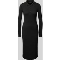 Lauren Ralph Lauren Midikleid mit Polokragen in Black, Größe S von Lauren Ralph Lauren