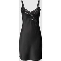 Lauren Ralph Lauren Nachthemd mit Spitzenbesatz in Black, Größe XL von Lauren Ralph Lauren