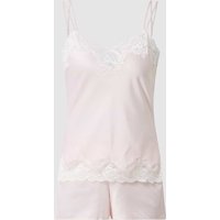 Lauren Ralph Lauren Pyjama mit Spitzenbesatz in Rosa, Größe L von Lauren Ralph Lauren