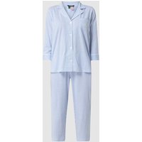 Lauren Ralph Lauren Pyjama mit Streifenmuster in Blau, Größe L von Lauren Ralph Lauren