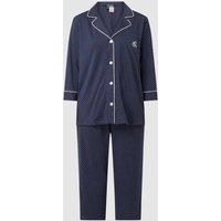 Lauren Ralph Lauren Pyjama mit Streifenmuster in Dunkelblau, Größe M von Lauren Ralph Lauren