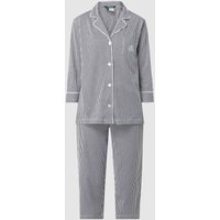 Lauren Ralph Lauren Pyjama mit Streifenmuster in Dunkelblau, Größe S von Lauren Ralph Lauren