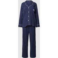 Lauren Ralph Lauren Pyjama mit Streifenmuster in Marine, Größe L von Lauren Ralph Lauren