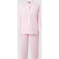 Lauren Ralph Lauren Pyjama mit Streifenmuster in Rosa, Größe L von Lauren Ralph Lauren