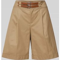 Lauren Ralph Lauren Relaxed Fit Shorts mit Bundfalten Modell 'GAVRELL' in Camel, Größe 44 von Lauren Ralph Lauren