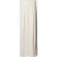 Lauren Ralph Lauren Stoffhose mit Bundfalten in Offwhite, Größe 38 von Lauren Ralph Lauren