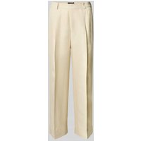 Lauren Ralph Lauren Straight Leg Leinenhose mit verkürztem Schnitt Modell 'YAITLEE' in Beige, Größe 42 von Lauren Ralph Lauren