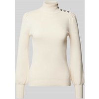 Lauren Ralph Lauren Strickpullover mit Feinripp Modell 'DWORINA' in Offwhite, Größe M von Lauren Ralph Lauren